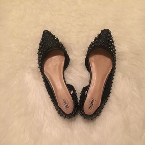 Black Studded Flats